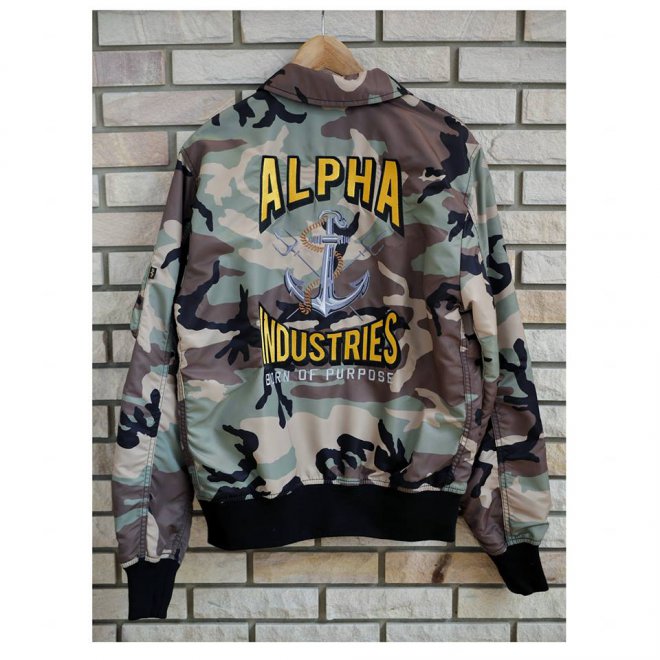 Alpha Industries Embroidered Triton Bomber Jacket