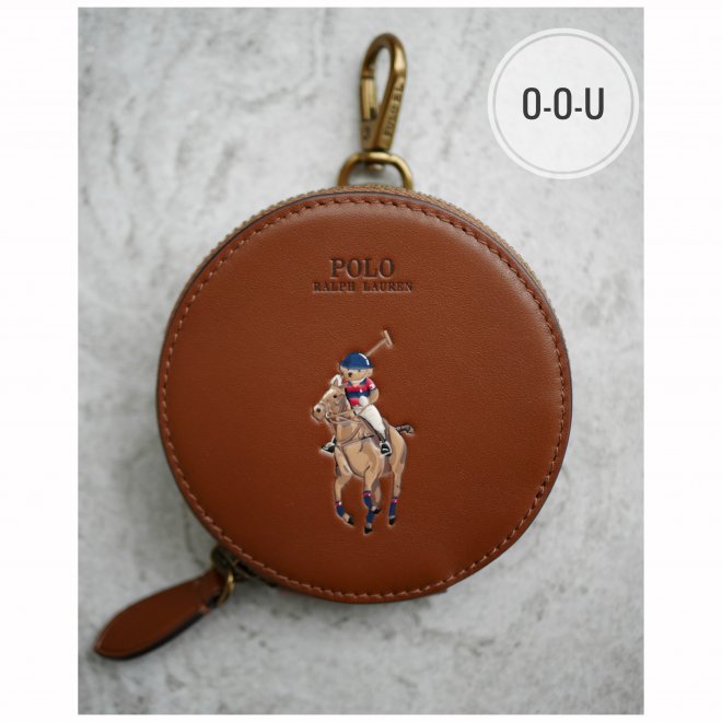 POLO RALPH LAUREN POLO BEAR LEATHER COIN POUCH