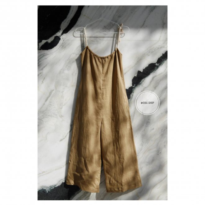 CORD LINEN JUMPSUIT