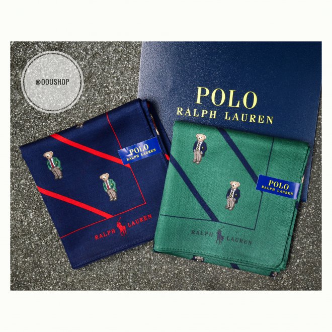 POLO RALPH LAUREN POLO BEAR HANDKERCHIEF POCKET SQUARE