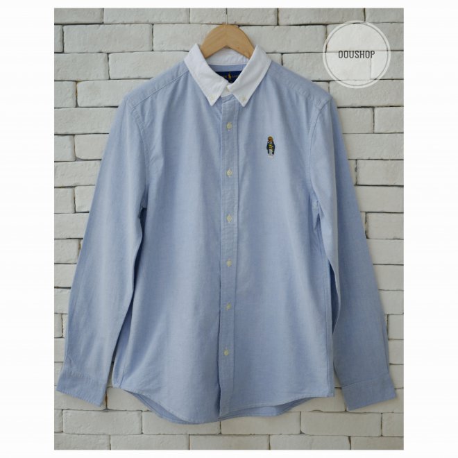 POLO RALPH LAUREN POLO BEAR BOYS COTTON OXFORD SHIRT