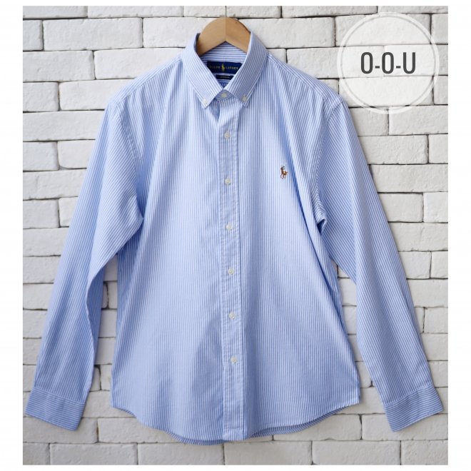 POLO RALPH LAUREN CUSTOM FIT STRIPED OXFORD SHIRT