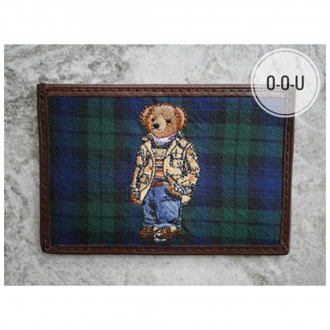 POLO RALPH LAUREN POLO BEAR TIE-SILK CARD CASE