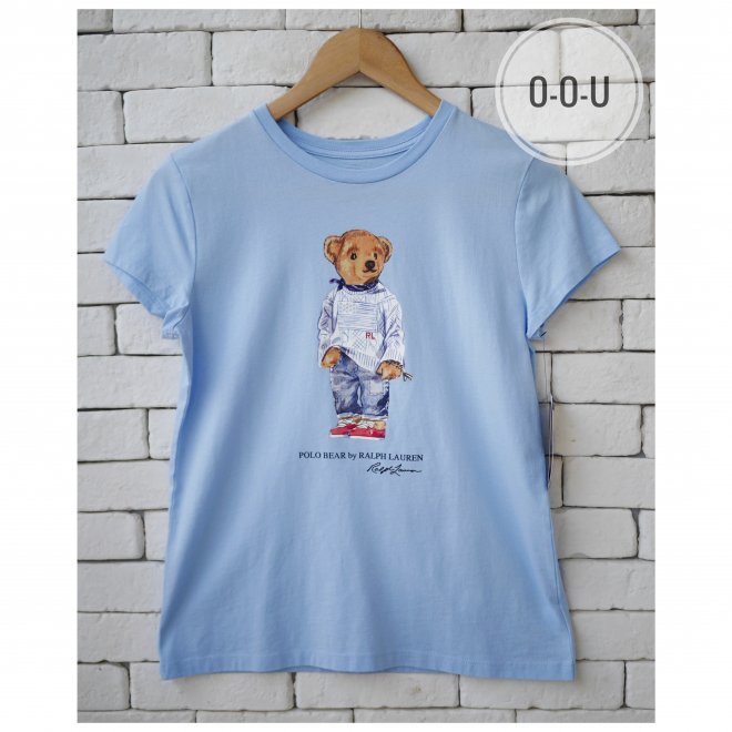 POLO RALPH LAUREN GIRLS POLO BEAR COTTON T-SHIRT