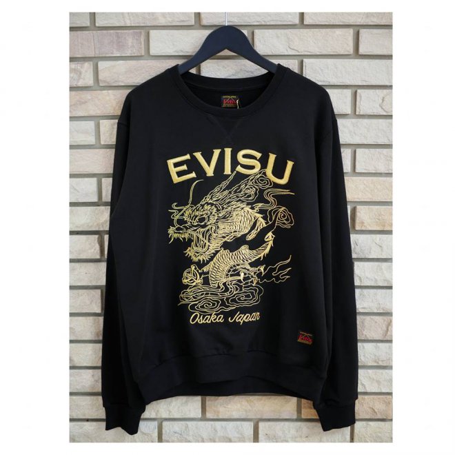 EVISU DRAGON AND LOGO EMBROIDERED SWEATSHIRT