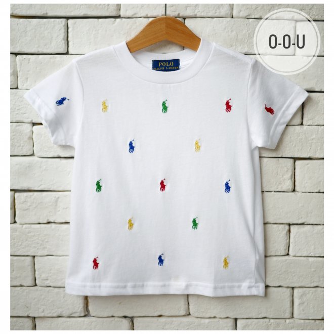 POLO RALPH LAUREN KIDS ALL-OVER POLO PONY T-SHIRT