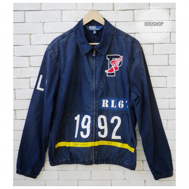 POLO RALPH LAUREN INDIGO STADIUM DENIM JACKET