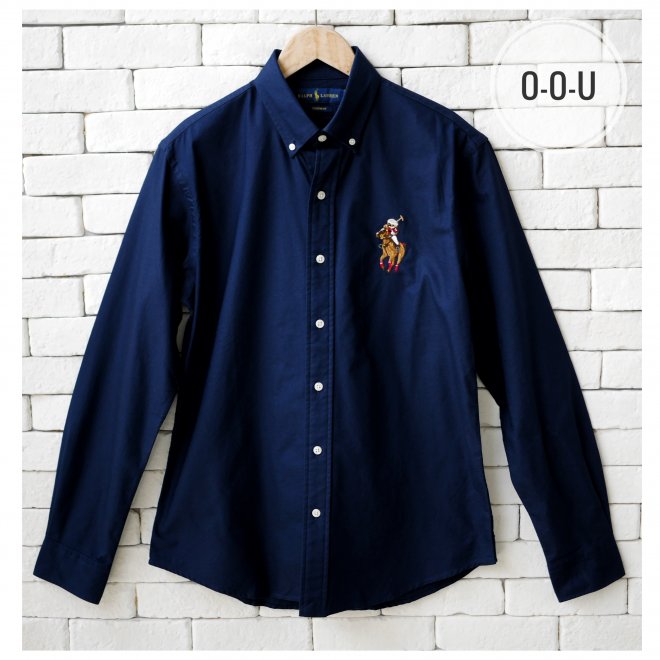 POLO RALPH LAUREN  CUSTOM FIT POLO BEAR OXFORD SHIRT