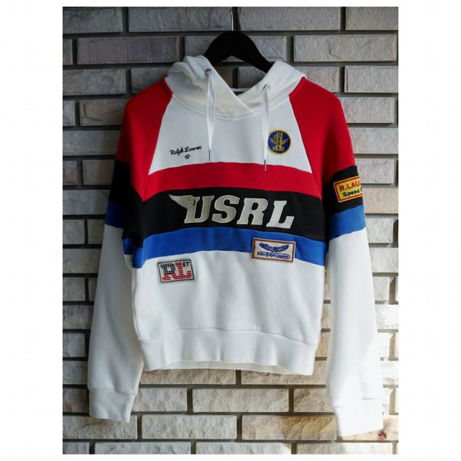 POLO RALPH LAUREN PATCHWORK FLEECE HOODIE