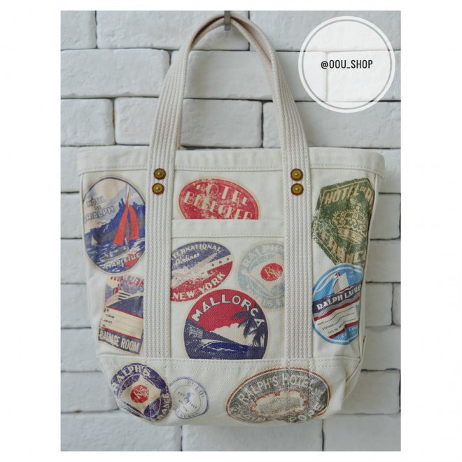 POLO RALPH LAUREN POSTCARD CANVAS MINI TOTE