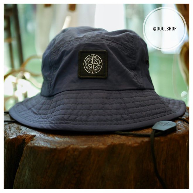 STONE ISLAND MENS BLUE BUCKET HAT