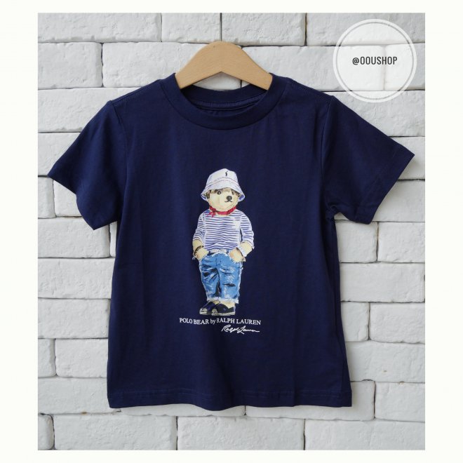 POLO RALPH LAUREN POLO BEAR COTTON KIDS TEE