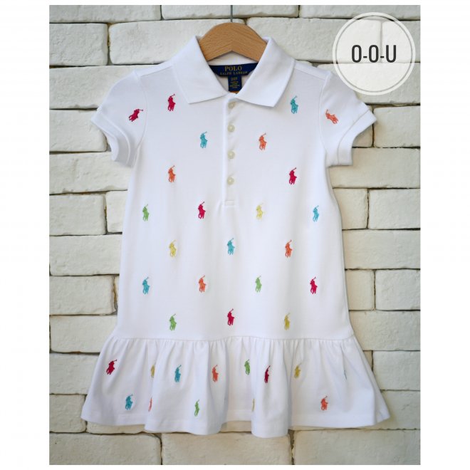 POLO RALPH LAUREN KIDS POLO PONY MESH POLO DRESS