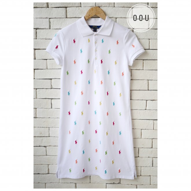 POLO RALPH LAUREN GIRLS POLO PONY STRETCH MESH POLO DRESS