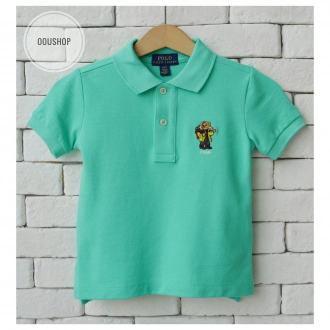 POLO RALPH LAUREN POLO BEAR KIDS COTTON MESH POLO