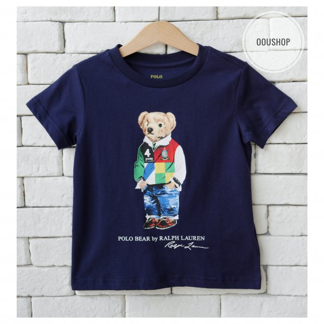 POLO RALPH LAUREN POLO BEAR KIDS COTTON JERSEY TEE