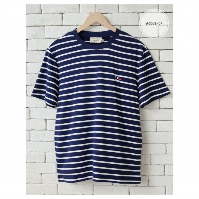 MAISON KITSUNE MARIN TEE-SHIRT TRICOLOR FOX PATCH
