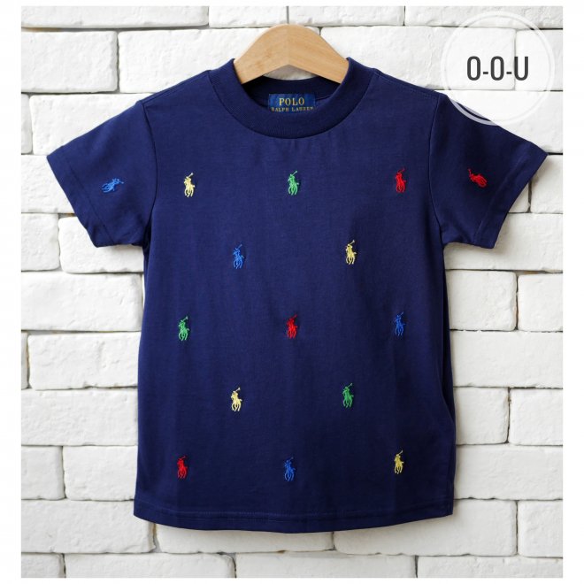 POLO RALPH LAUREN KIDS ALL-OVER POLO PONY T-SHIRT