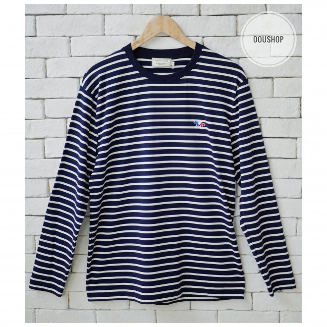 MAISON KITSUNE TRICOLOR FOX PATCH CLASSIC MARIN TEE-SHIRT