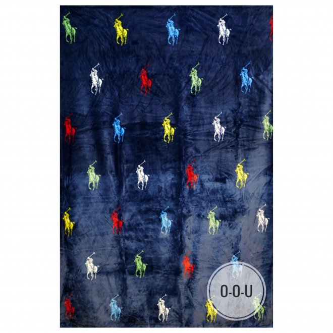 POLO RALPH LAUREN ALL OVER PONY THROW BLANKET