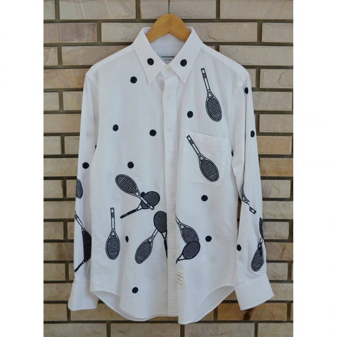 TENNIS RACKET EMBROIDERED OXFORD SHIRT