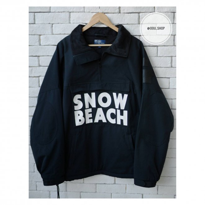 POLO RALPH LAUREN SNOW BEACH PULL OVER DEEP WATER CHROME BLACK