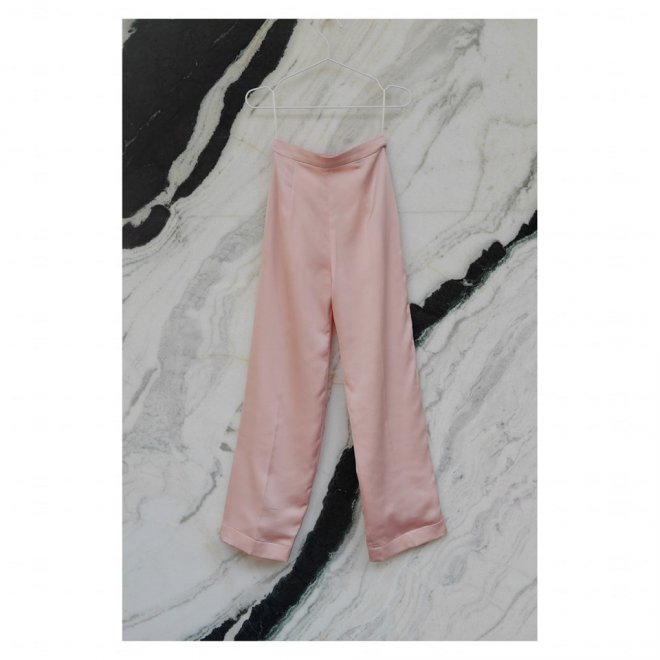 SAINT STRAIGHT SATIN TROUSERS