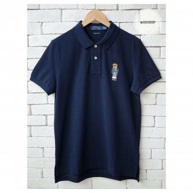 POLO RALPH LAUREN CUSTOM SLIM FIT BEAR MESH POLO