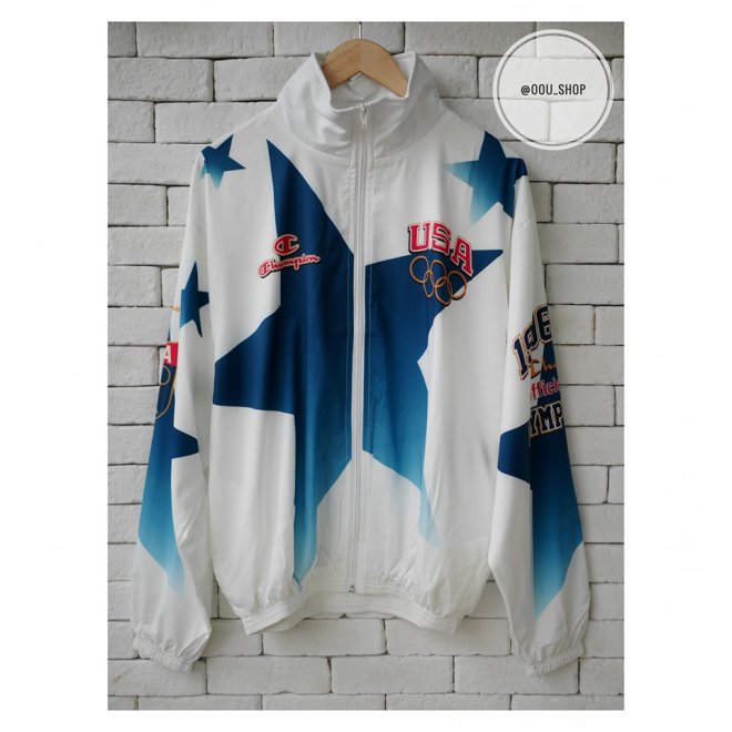 CHAMPION USA OLYMPIC TEAM 1996 JACKET CHAMPION OFFICIA ATLANTA WINDBREAKER