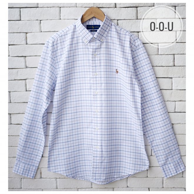 POLO RALPH LAUREN CUSTOM FIT CHECKED OXFORD SHIRT