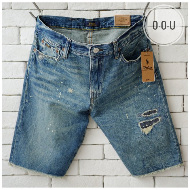 POLO RALPH LAUREN BOYS SULLIVAN SLIM DISTRESSED SHORT