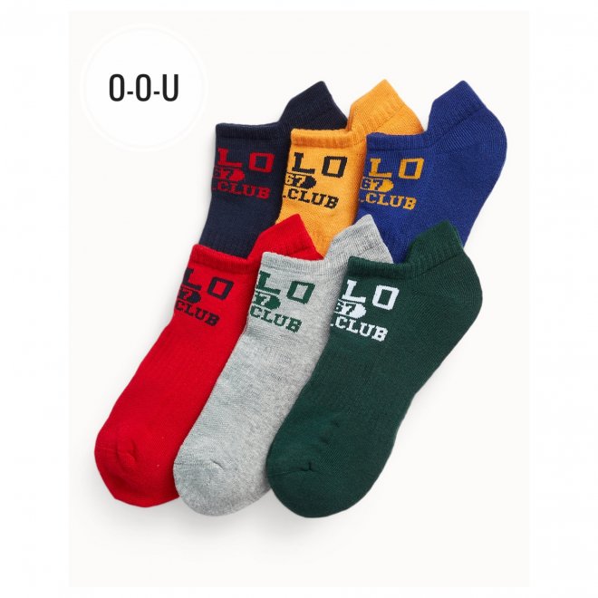 POLO RALPH LAUREN LOGO LOW-CUT SOCK 6-PACK