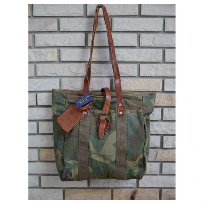POLO RALPH LAUREN CAMO CANVAS TOTE