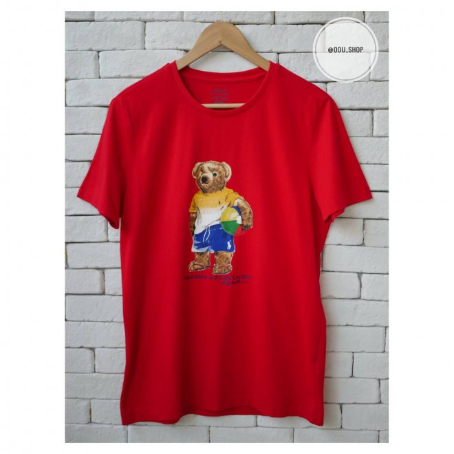POLO RALPH LAUREN BEACH BALL BEAR COTTON T-SHIRT
