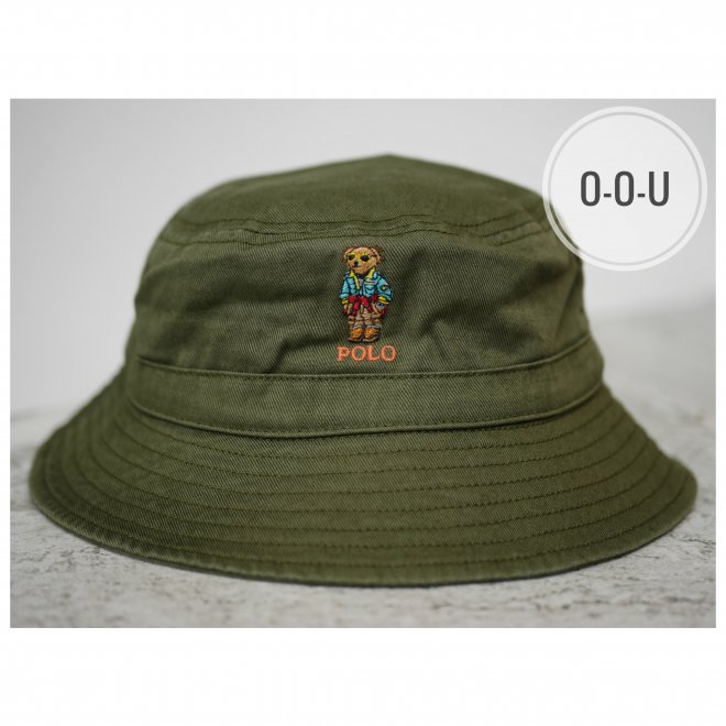 POLO RALPH LAUREN KIDS POLO BEAR COTTON TWILL BUCKET HAT