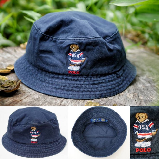 POLO RALPH LAUREN BEAR BUCKET HAT