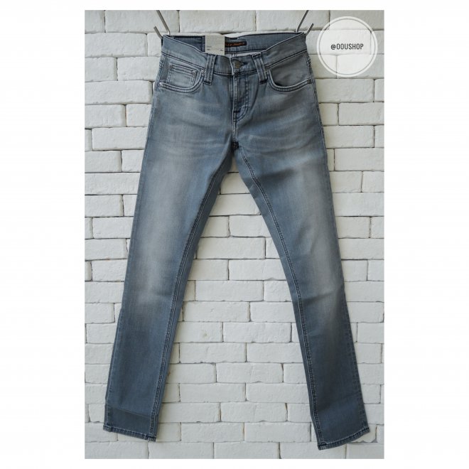 NUDIE JEANS TIGHT LONG JOHN SKINNY FIT STRETCH DAMASKUS STEEL