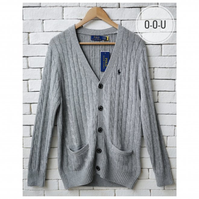 POLO RALPH LAUREN CABLE-KNIT COTTON CARDIGAN
