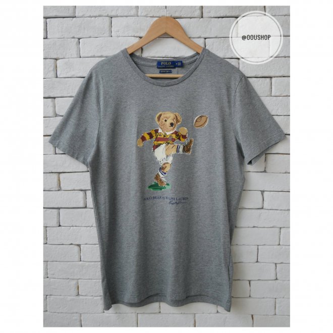 POLO RALPH LAUREN KICKER BEAR CUSTOM SLIM FIT COTTON T-SHIRT