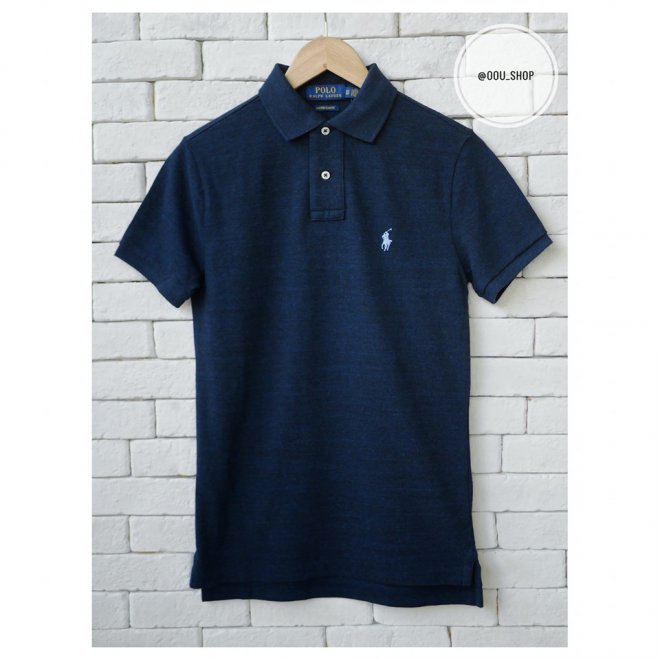 POLO RALPH LAUREN INDIGO MESH POLO SHIRT