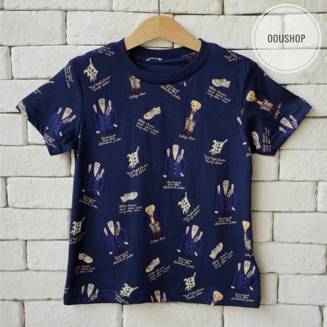 POLO RALPH LAUREN POLO BEAR KIDS COTTON JERSEY TEE