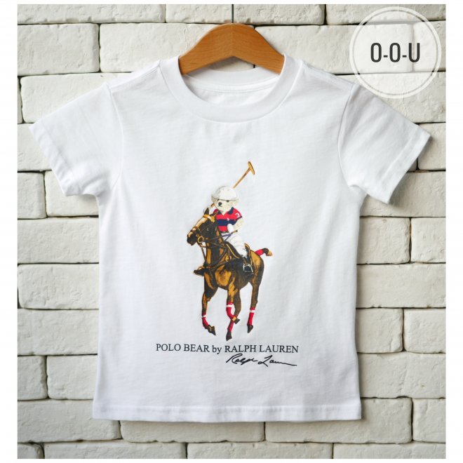 POLO RALPH LAUREN KIDS POLO BEAR & BIG PONY COTTON T-SHIRT