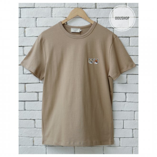 MAISON KITSUNE TEE-SHIRT DOUBLE FOX HEAD PATCH