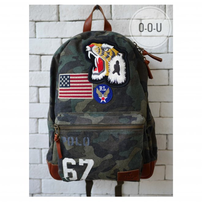POLO RALPH LAUREN CAMO CANVAS BACKPACK