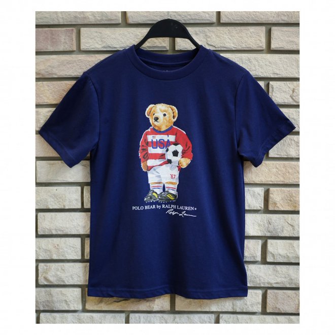 POLO RALPH LAUREN FOOTBALL BEAR BOYS COTTON TEE