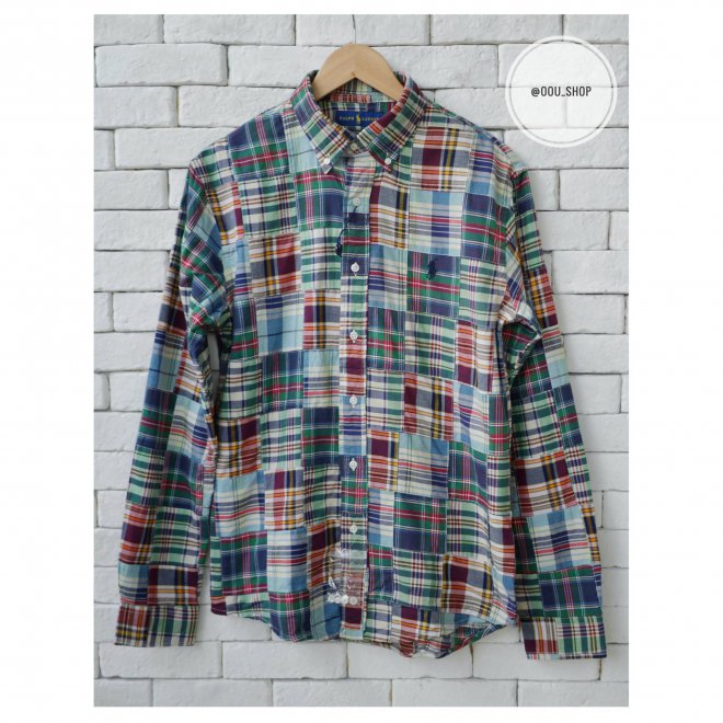 POLO RALPH LAUREN CUSTOM FIT MADRAS SHIRT