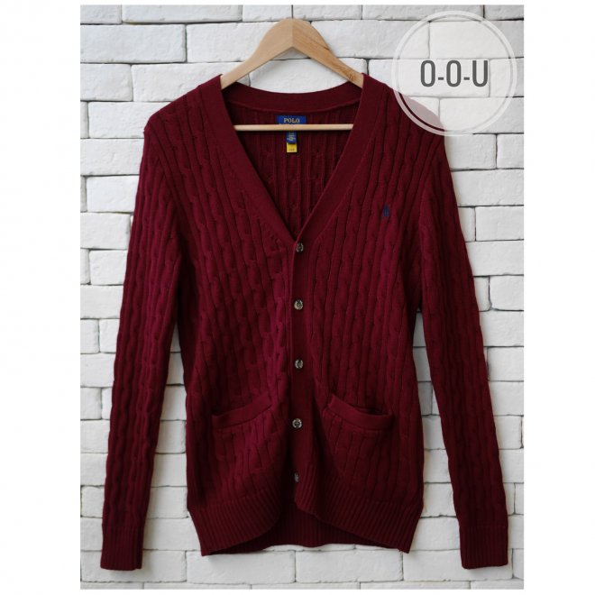 POLO RALPH LAUREN BOYS CABLE-KNIT COTTON CARDIGAN