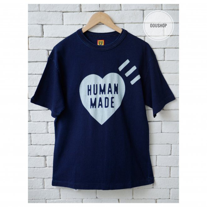 HUMAN MADE INDIGO HEART T-SHIRT