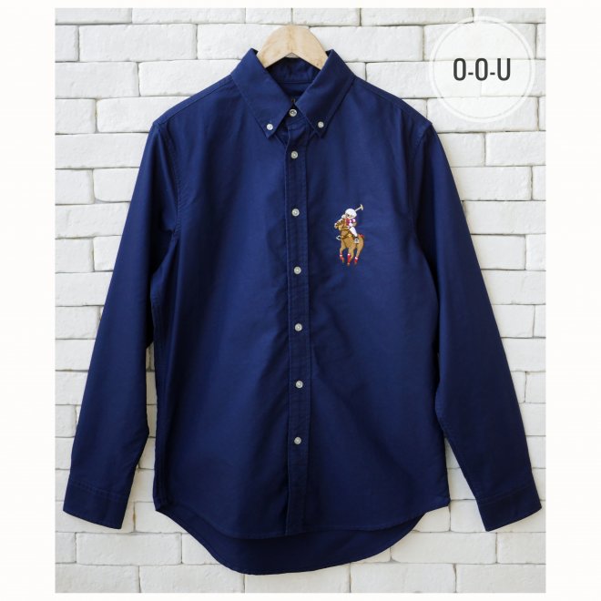 POLO RALPH LAUREN  CUSTOM FIT POLO BEAR OXFORD SHIRT